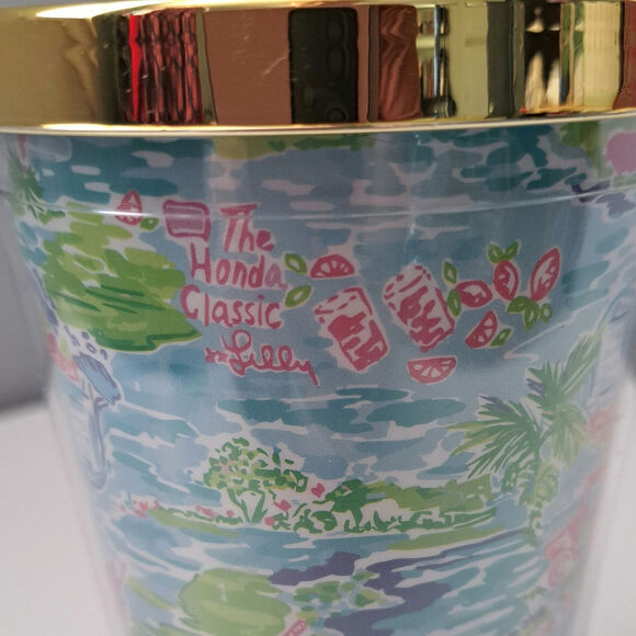 Lilly Pulitzer Honda Classic Printed Tumbler Cup With Lid & Straw - Picture 6 of 8